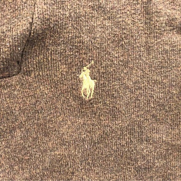 Polo Ralph Lauren Mens Sweater Small Pullover Classic Collared Brown Knit Cozy - Picture 7 of 9